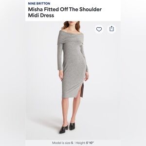 Nine Britton off the shoulder midi dress